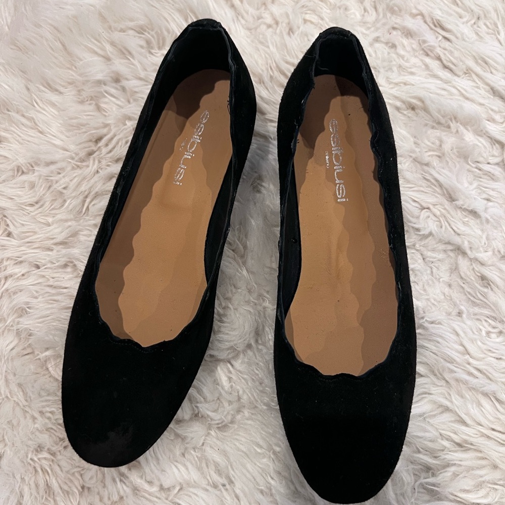 Esibiusi black suede shoes from Italy, size 38